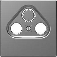 Лицевая панель Schneider Electric Merten D-Life для 3-м. розетки TV+R+SAT сталь картинка